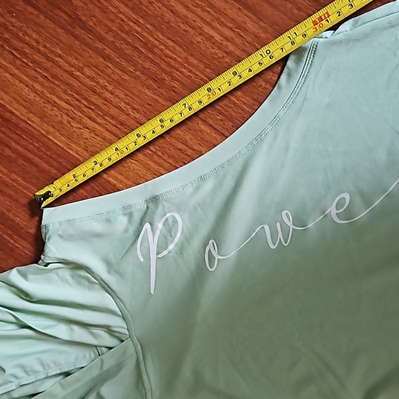 CALI Sport Muscle Tee Hoodie  "POWERFUL", Mint Green- Medium, NWOT - Picture 6 of 7